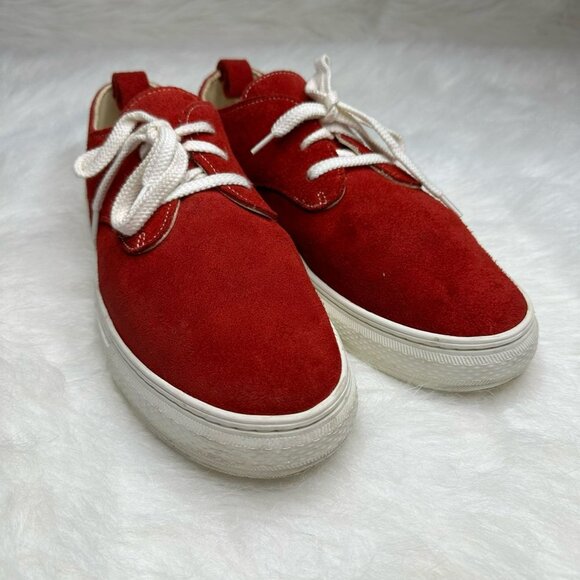 Buddy Corgi Low Red Suede Leather Sneaker Men's 9.5 - Picture 1 of 8